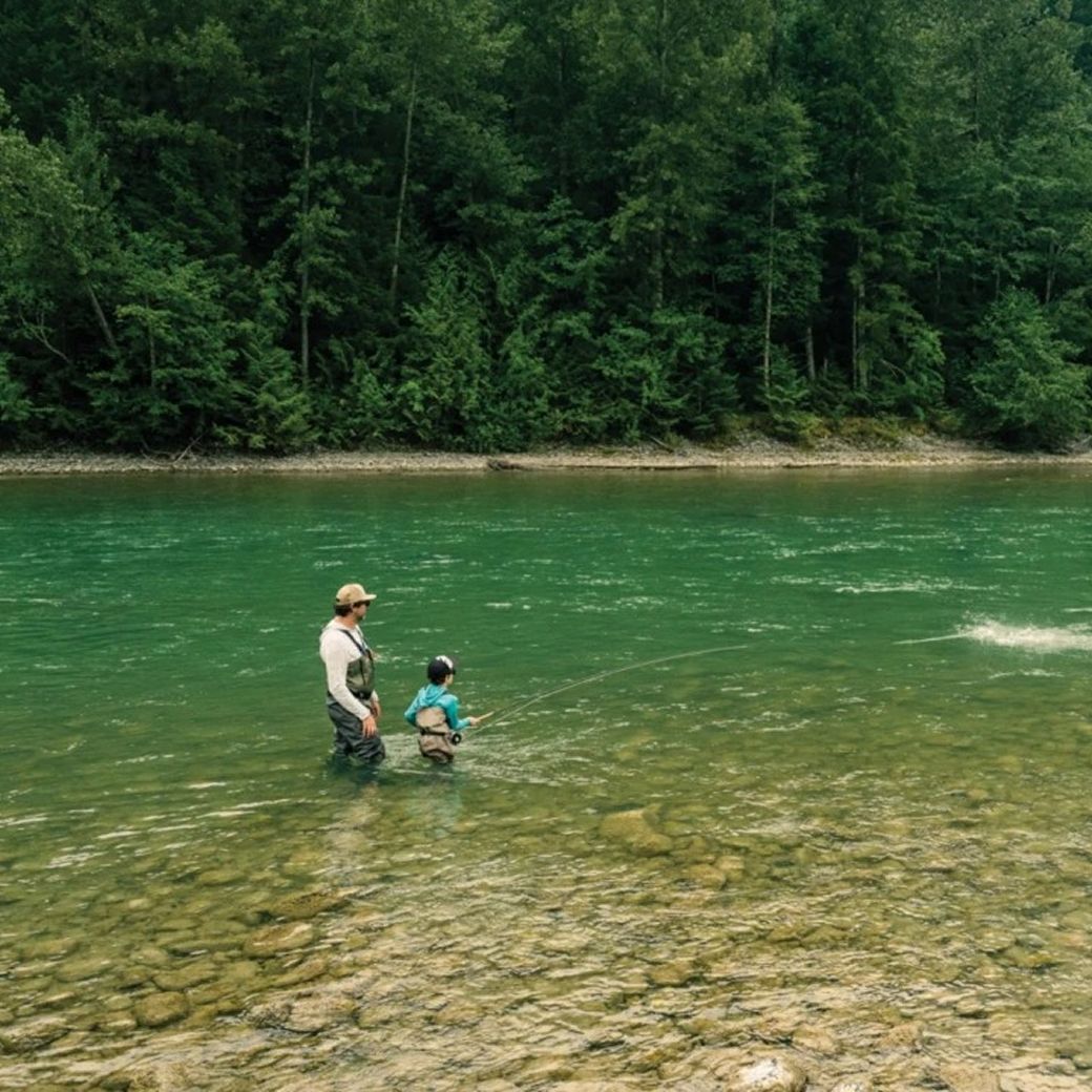 Father son fishing