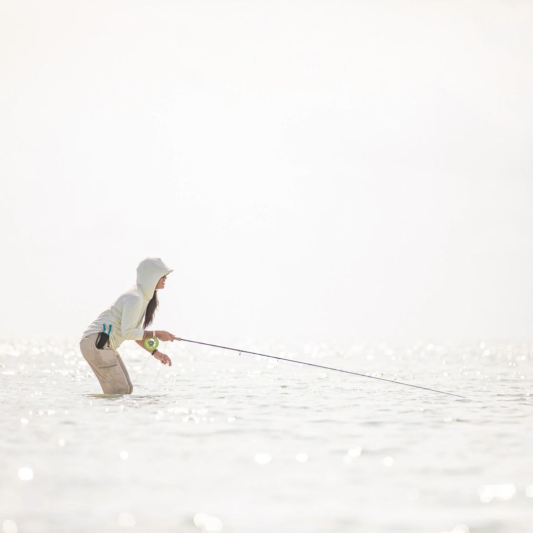 Wading flats fishing