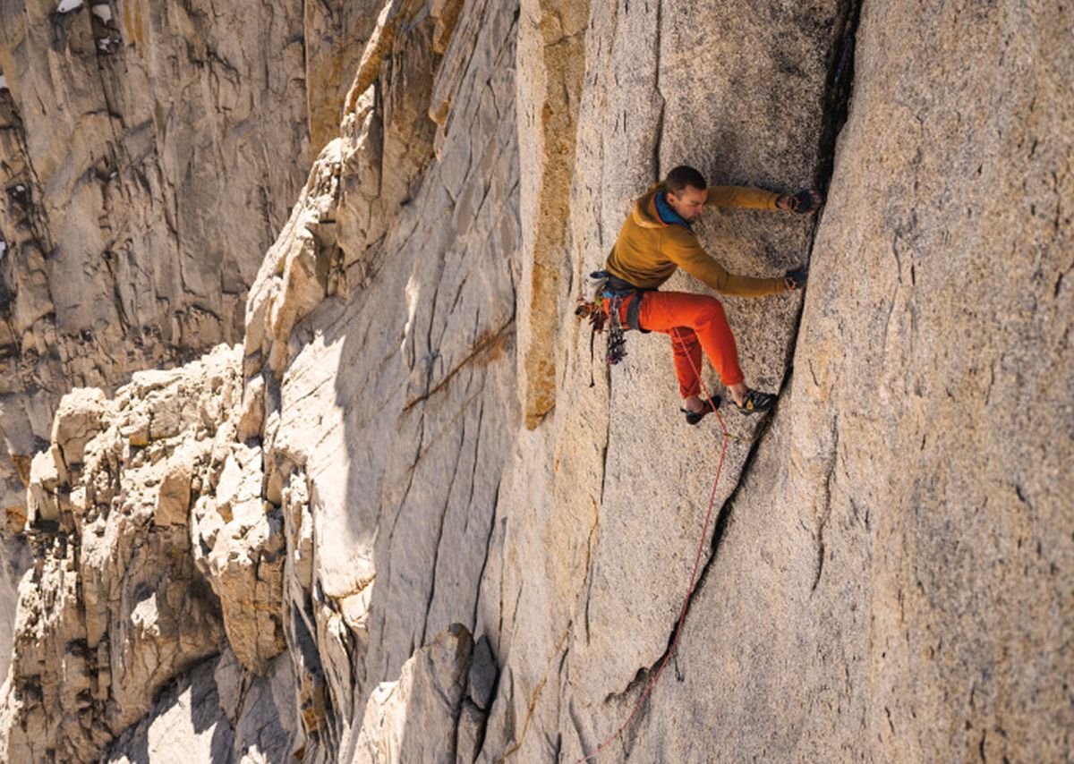 A climber on a big wall.
