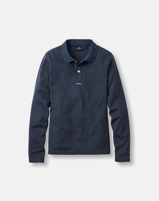 Men's Dri-Fast LS Polo - Navy Black