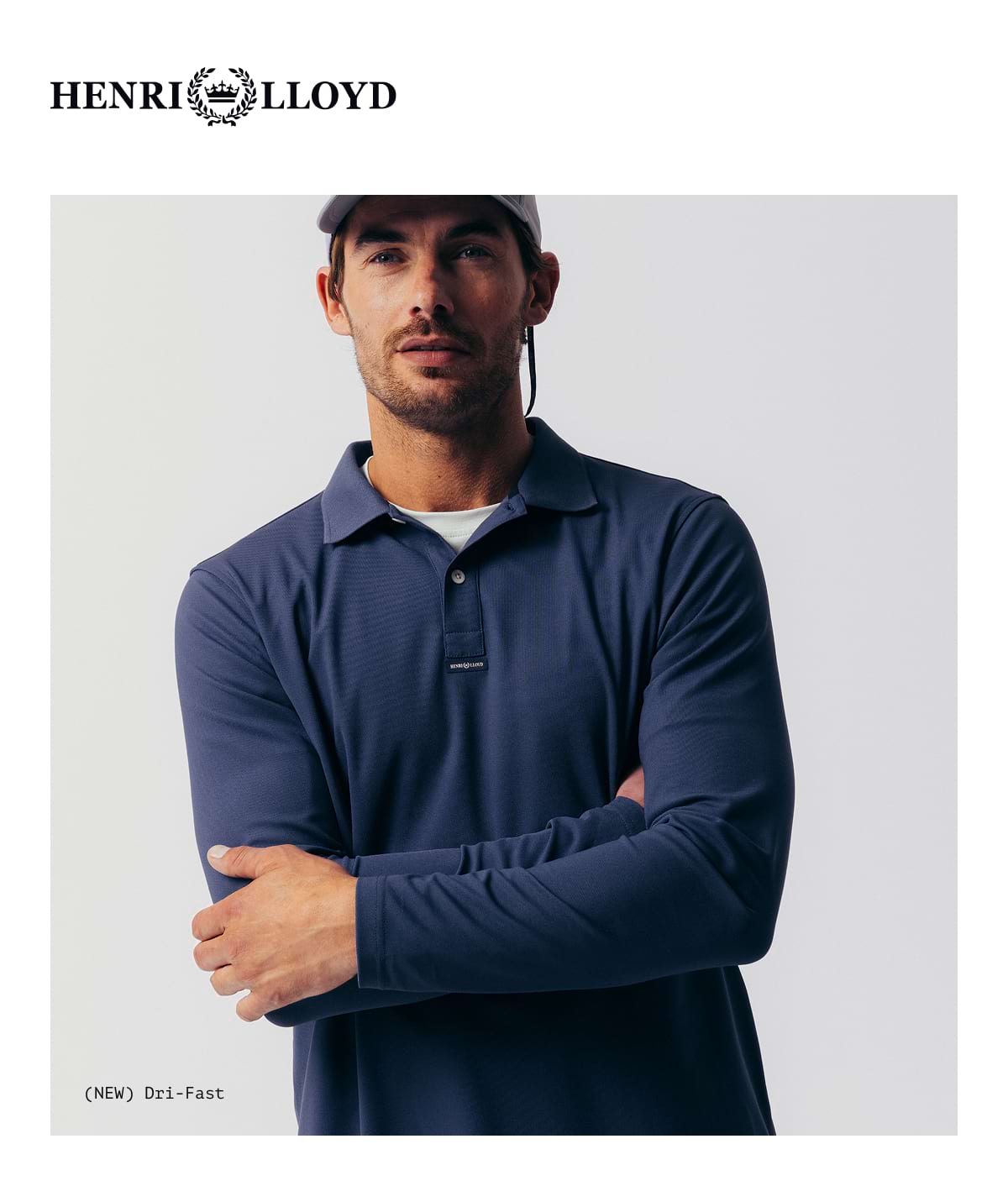 Men's Dri-Fast LS Polo - Navy Black