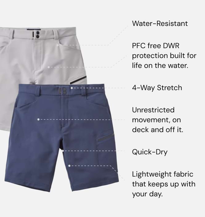 Water-Resistent - 4 Way Stretch - Quick Dry - Henri-Llyod´s Explorer Shorts