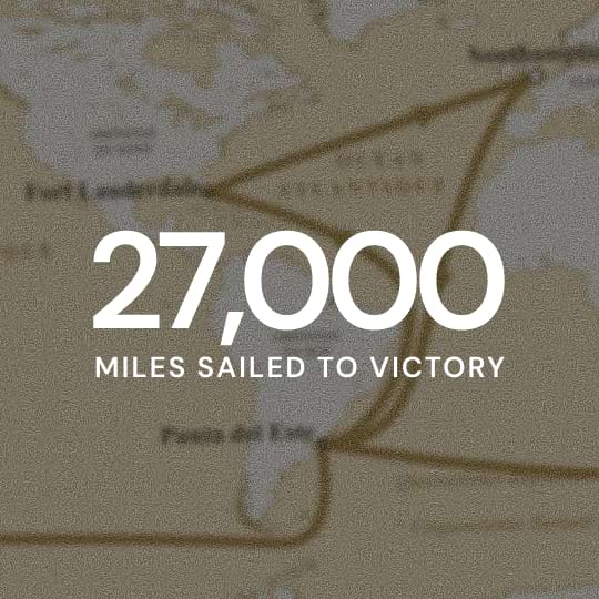 27000 miles sailed to victory