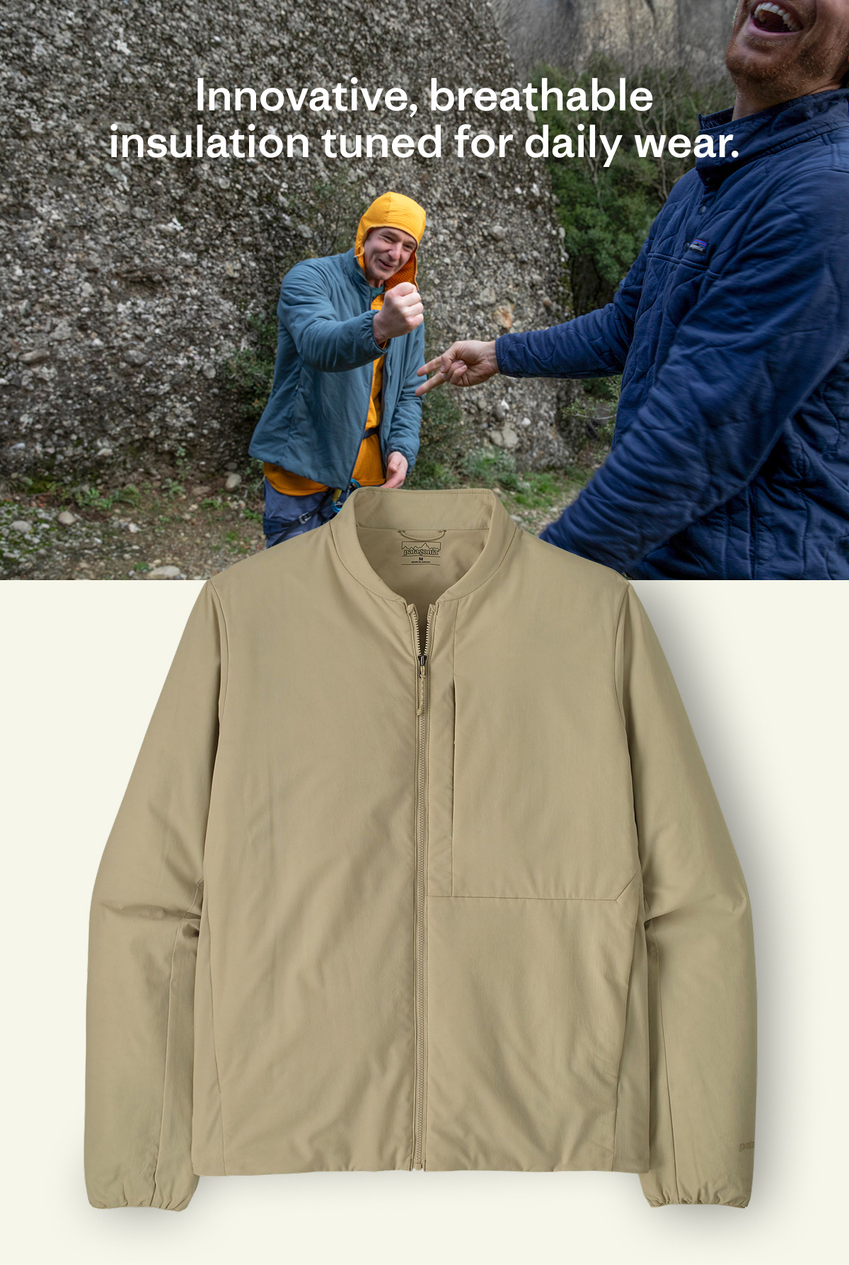 Innovative, breathable insulation tuned for daily wear.