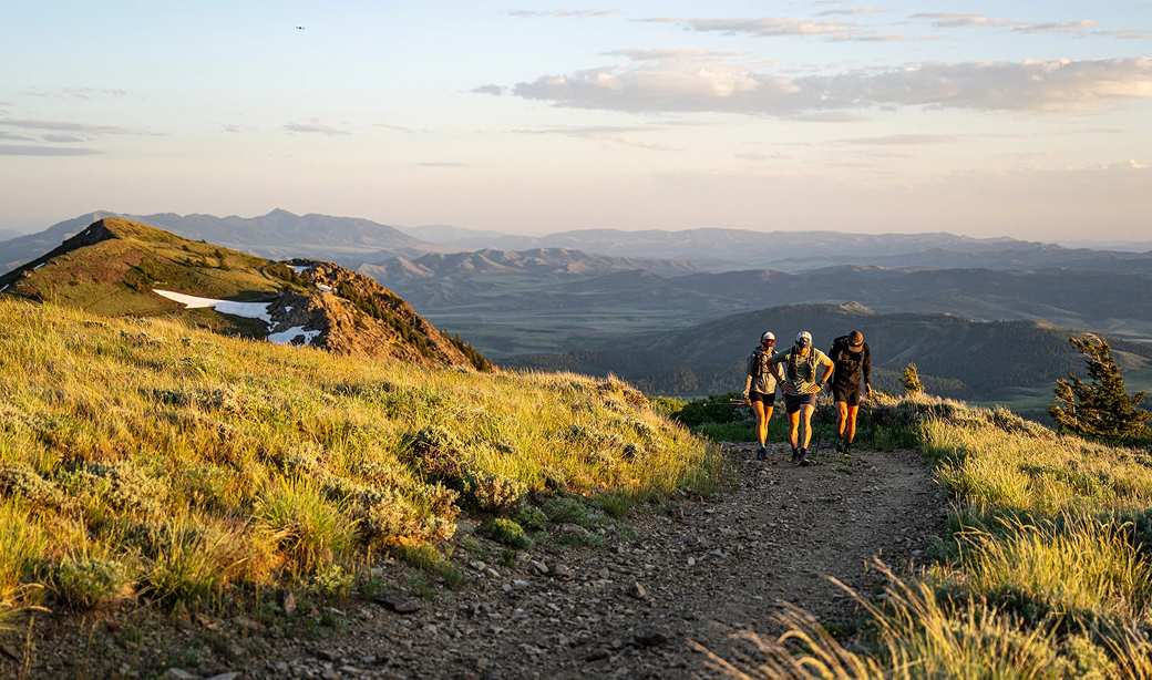 Hikers on trail