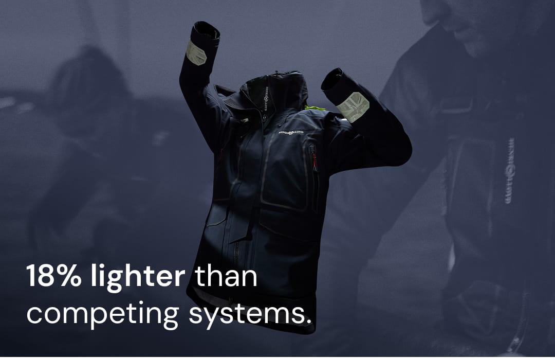 18% lighter than competing systems.