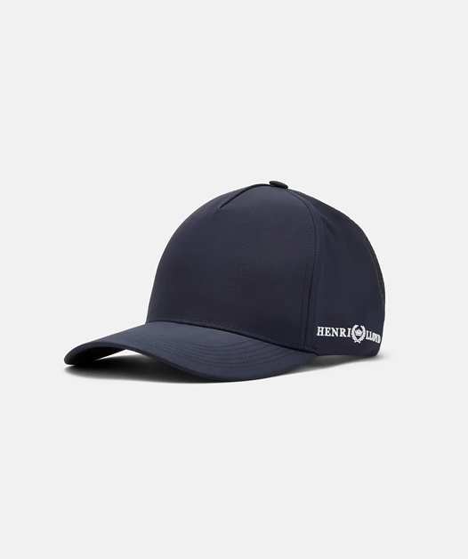Navy blue cap with logo on the side.
